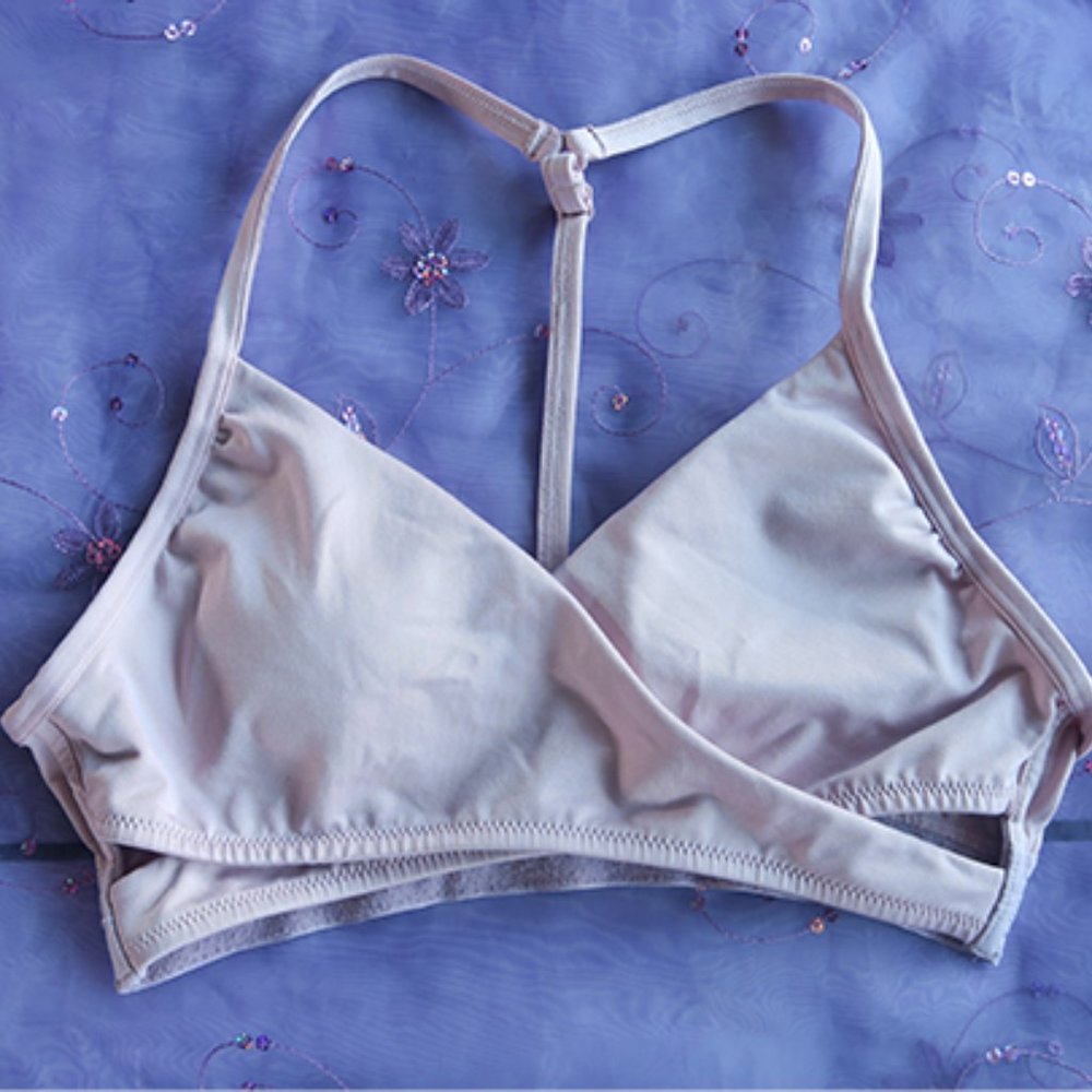 PINK Victoria's Secret glittery band bralette in pink size small shiny metallic